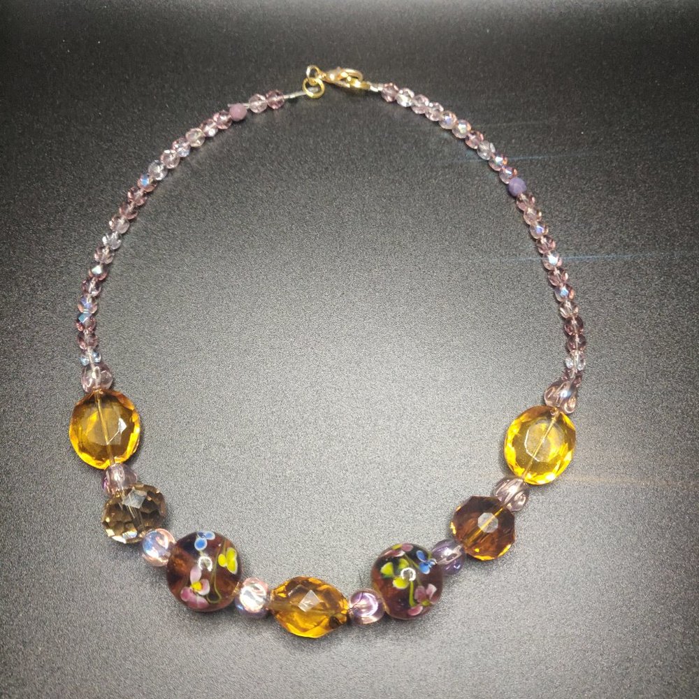 vintage Glass Bead Necklace - Picture 4 of 6